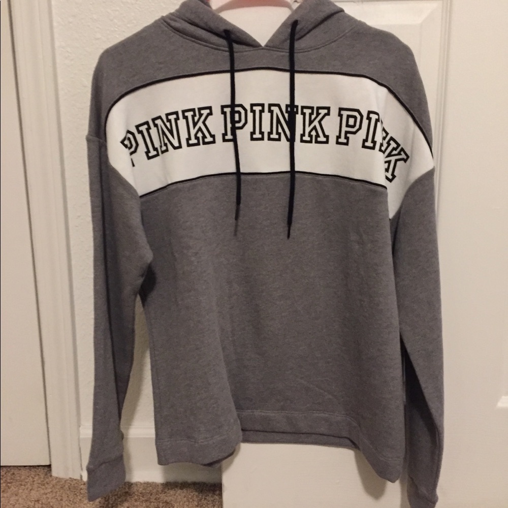 PINK Grey Hoodie! 🖤